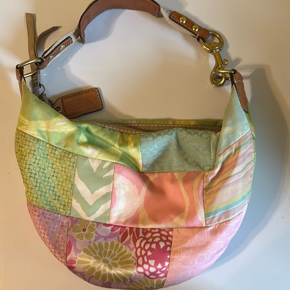 Vintage Colorful/Pastel Patchwork Coach Bag - Picture 2 of 13
